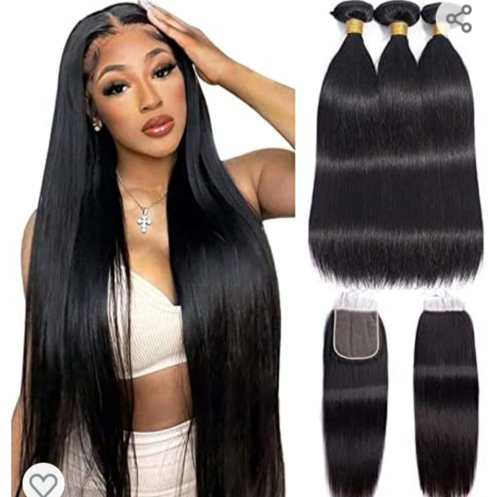 Human hair bundles+Closure